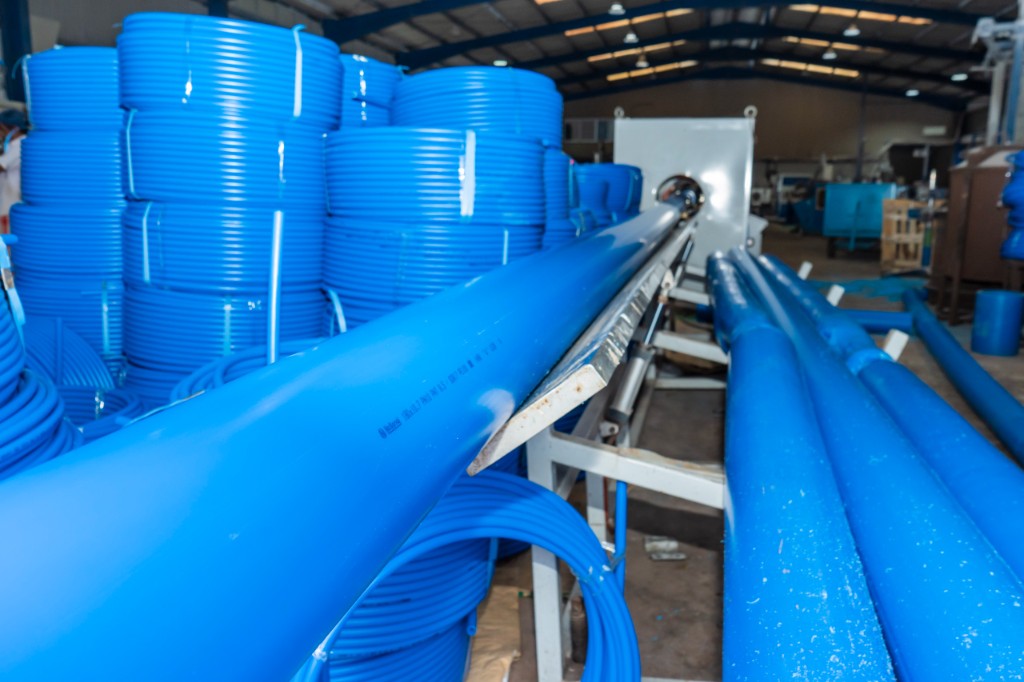National PVC blue pipe manufacturing facility